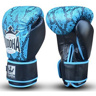 Buddha Snake Boxing Gloves Hellblau-Schwarz